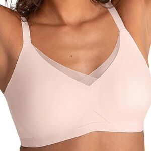 Honey Love Wire Free Cross Over Seamless Light Pink Bra Sz 2X 42C/D
